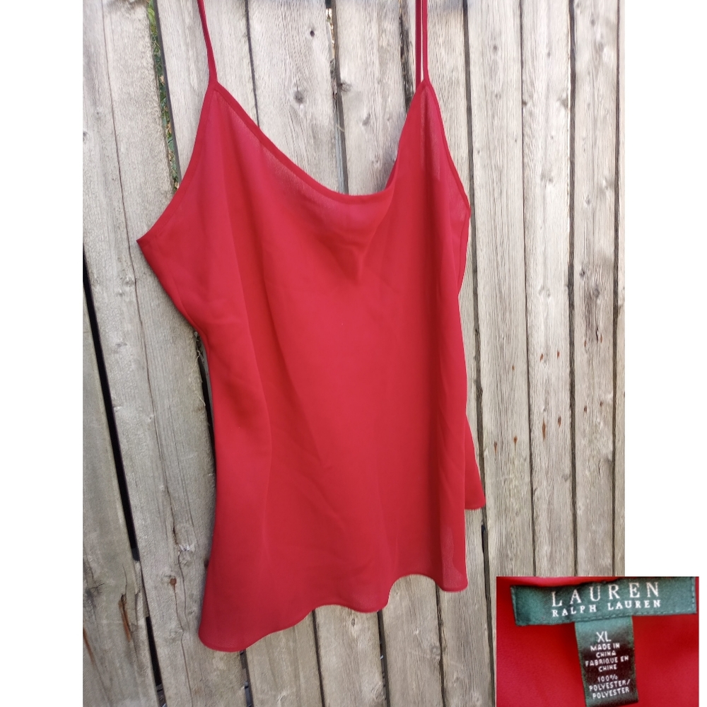 Sexy sheer red tank spegetti straps